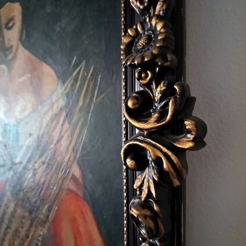 Signed painting like new in wooden frame from the 1970s