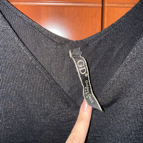 Golden Days Paris black knitted sleeveless top like new, one size