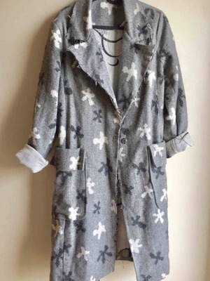 Μάλλινο παλτό Bohemian Urban σαν καινούργιο, one size, γκρι
