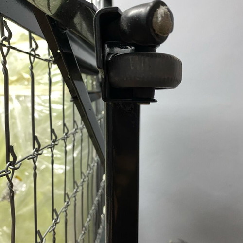 Folding iron bed like new with mattress without springs