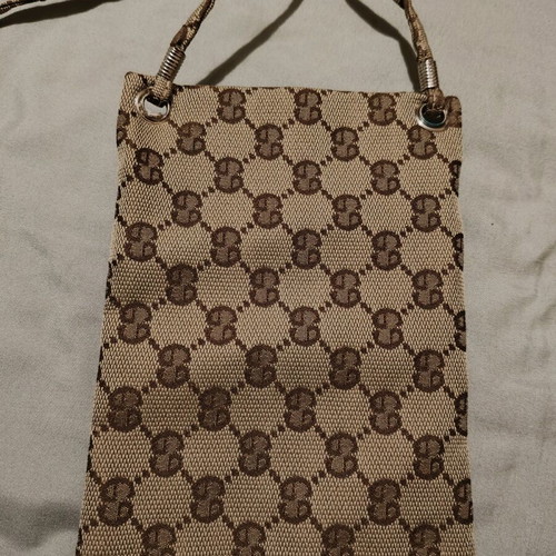 Crossbody phone pouch new, beige and brown