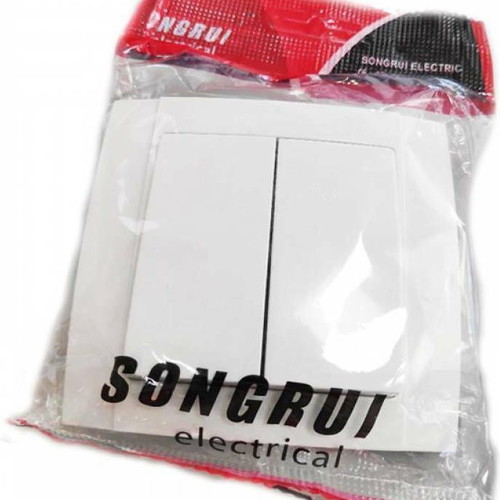 Songrui Electrical double wall switch white new