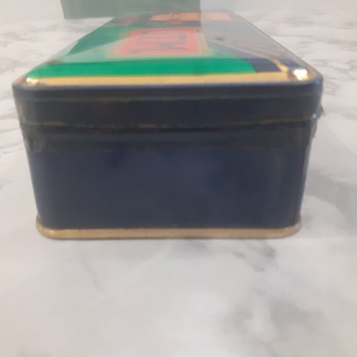 Vintage U.T.M. metal box used, French 1960s lighter stones