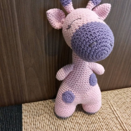 Crocheted giraffe doll 25 cm new