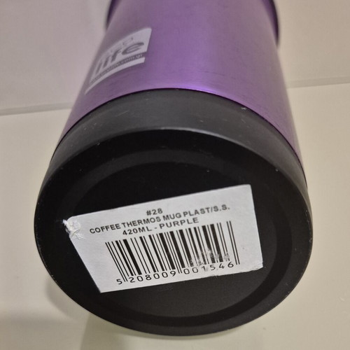 Ecolife Coffee Thermos 420ml Purple new
