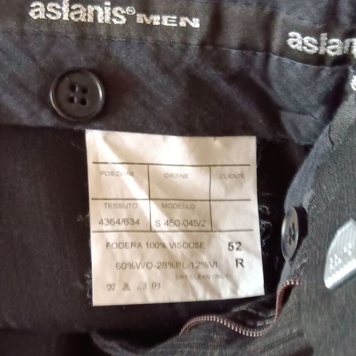 Aslanis men winter suit like new, black, size 52
