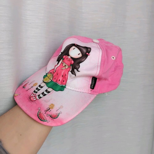 Santoro London Gorjuss kids hat like new, size 54, ages 5-8, pink multicolor