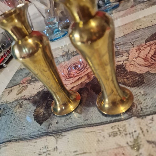 Brass candlesticks set of 2, 12cm, like new