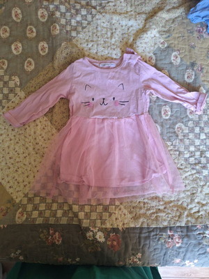 Sinsay baby dress pink with tulle, like new