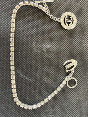 Just Cavalli zircon bracelet like new, 18cm, silver