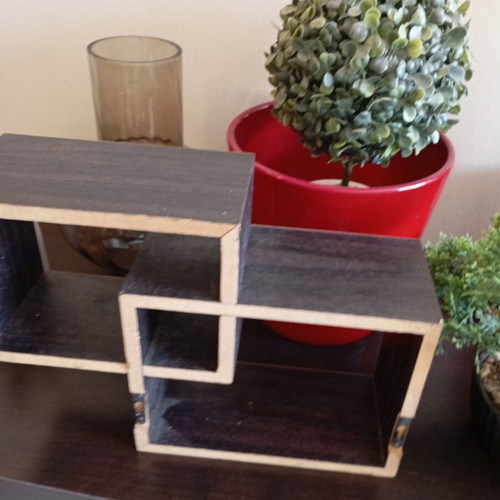 Rafi Tixou shelf like new, 30 pounds total, 22 height, brown part about 20