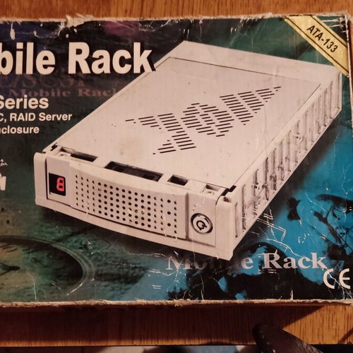 Mobile rack used retro device with box and instructions