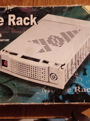 Mobile rack used retro device with box and instructions