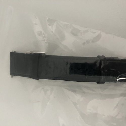 Armani Exchange leather watch strap, black