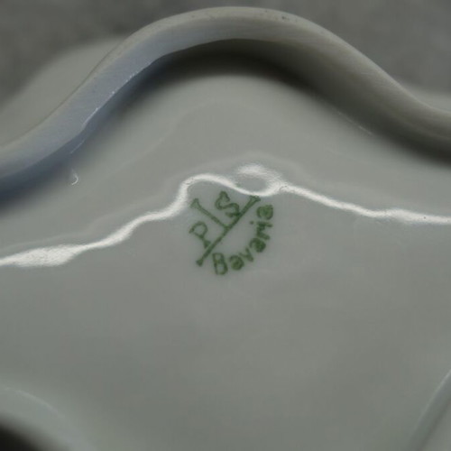 Oval bowl with roses used, Bavaria vintage porcelain
