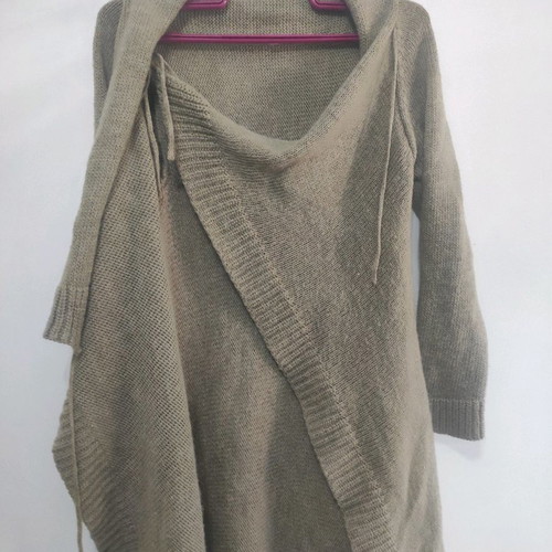 Women's cardigan one size dark beige wrap style