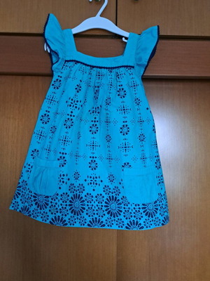 Palomino dress blue-green boho used for girls 2-3 years old