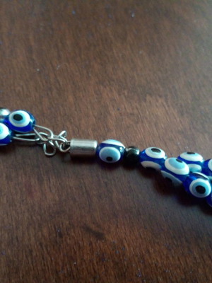 Komboloi mataki used, transparent blue roua