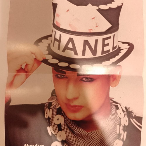 Andreas Mikroutsikos and Boy George poster like new, Manina magazine