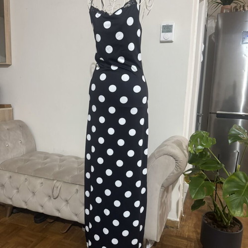 VG Styline Maxi Dress new, black and white, lace details, sizes S/M