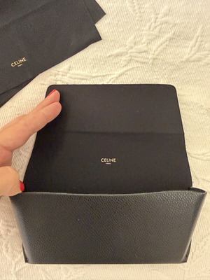 Celine Sunglasses Case and Cleaning Cloth like new, black