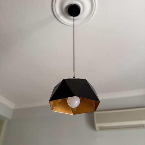 Ceiling light black and gold with LED bulb