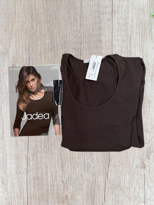 Jadea καφέ βαμβακερή μακρυμάνικη μπλούζα καινούργια S/M, L/XL