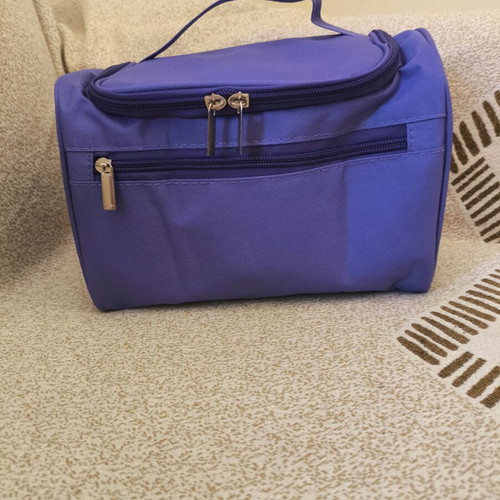Toiletry bag new, purple, large capacity with multiple compartments