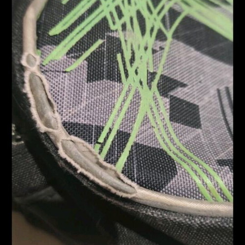 Polo backpack used, black and green, spacious with laptop sleeve