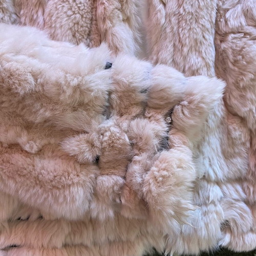 Rabbit fur jacket like new, very soft, white