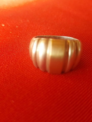 Silver ring 925 with 14K gold used, medium size