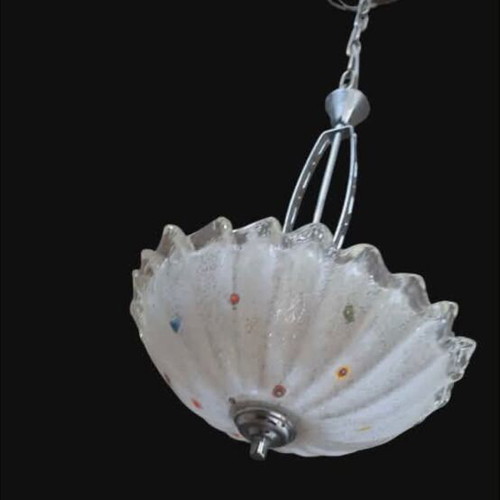 Murano vintage multicolor 3-light ceiling lamp like new