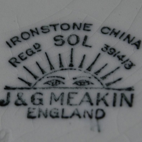Ironstone China ReGo sol 391413 j&G MEAKIN England plates used