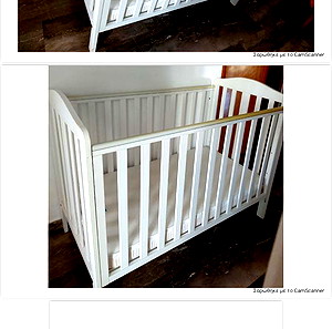 Κούνια Mothercare 125X68, με το στρώμα, τιμή 250€