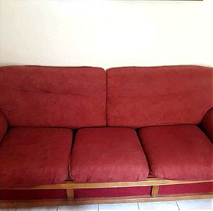Τριθέσιος Καναπές-κρεβάτι και Πολυθρόνα