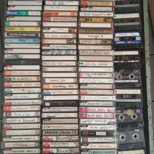 Audio cassette tapes used, pack with foreign music, rewritable