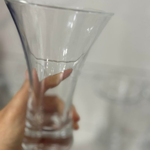 Glass vase new, Germany, 20 cm height