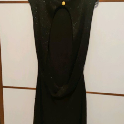 Black mini dress with open back like new, size S