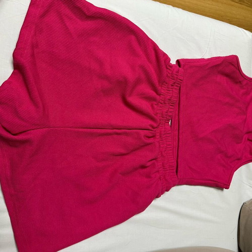 Shein fuchsia sports set new with shorts and sleeveless top