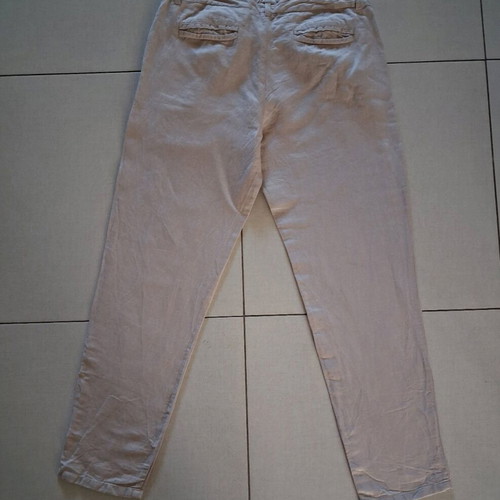 Benetton linen blend pants beige used, size XXL