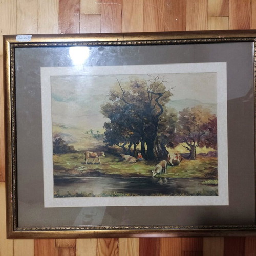 Painting P.Pilatos Bucolic Landscape like new