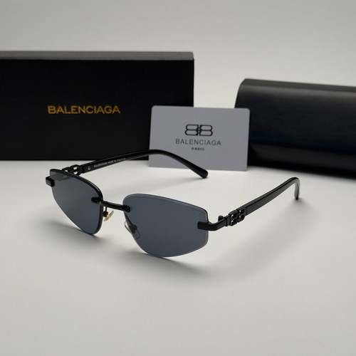Balenciaga Rimless BB Edition Black Cat Eye Women's Sunglasses new