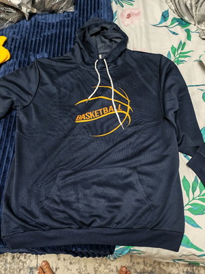 Athletic Hoodie "BASKETBALL" XXL dark blue like new