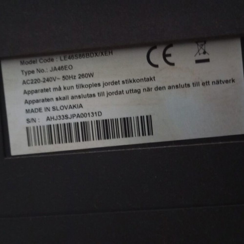 Samsung 46" TV used with Xiaomi Mi TV Stick and 2 HDMI ports