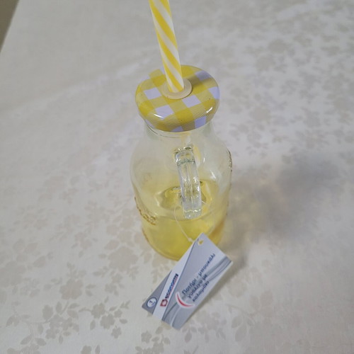 Glass with straw 200ml new