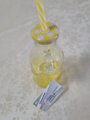 Glass with straw 200ml new