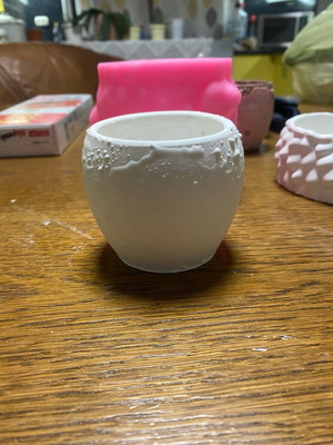 Relief gypsum ceramic pot cup new