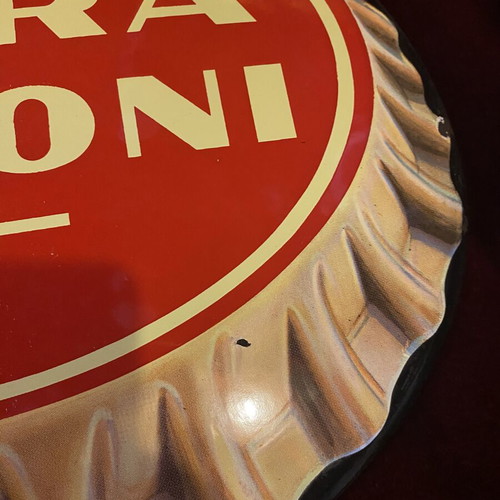 Birra Peroni Enamel Advertising Sign used, 1950s-60s Italian