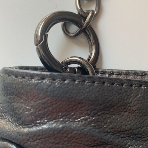 Michael Kors Webster crossbody bag like new, metallic dark gray leather