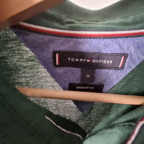 Tommy Hilfiger long-sleeve cotton shirt like new, size M, cypress green